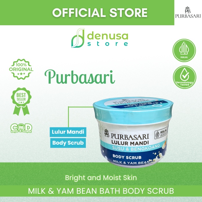 PURBASARI Lulur Mandi Susu n Bengkoang Body Scrub 100 gram
