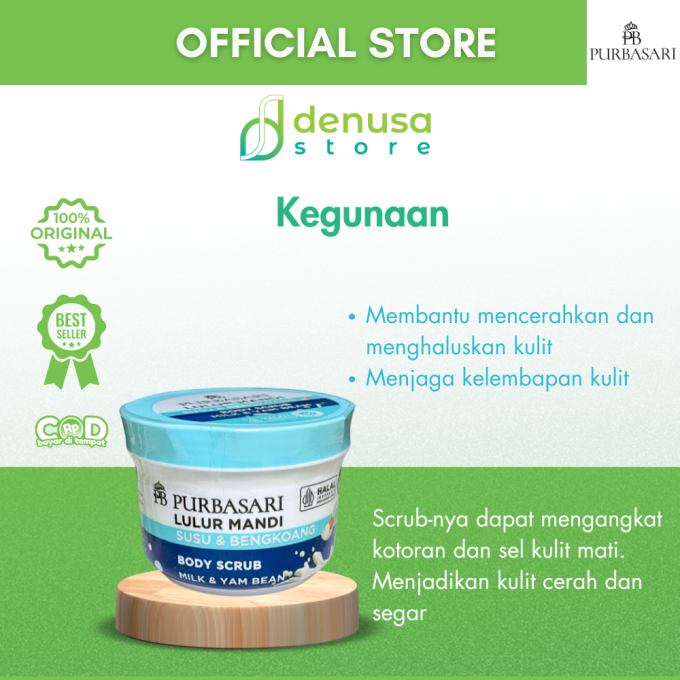 PURBASARI Lulur Mandi Susu n Bengkoang Body Scrub 100 gram