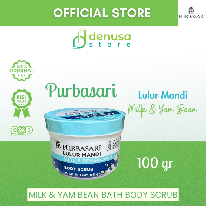 PURBASARI Lulur Mandi Susu n Bengkoang Body Scrub 100 gram