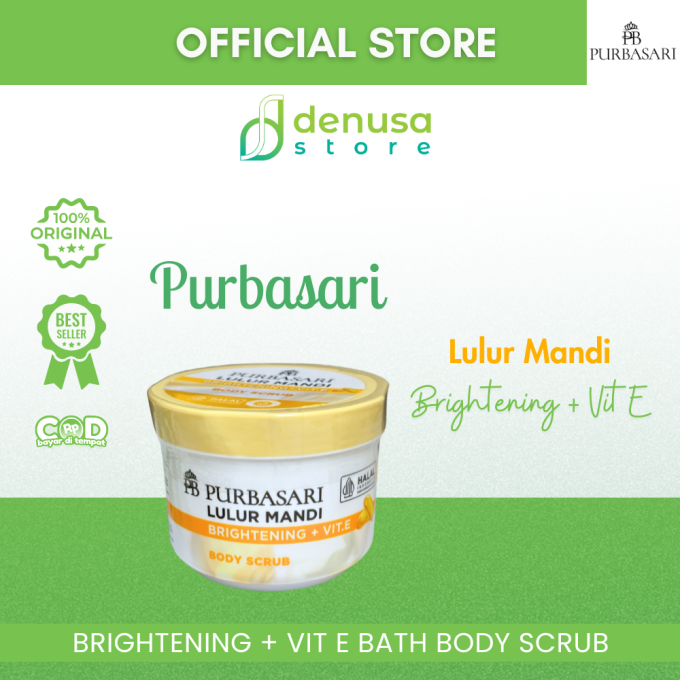 PURBASARI Lulur Mandi Brightening + Vit E Body Scrub 100 gram