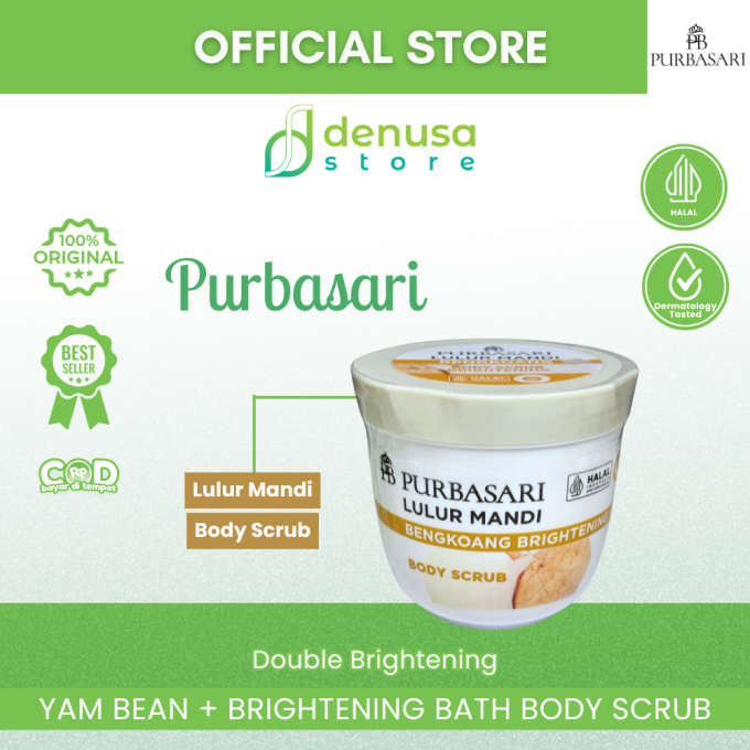 PURBASARI Lulur Mandi Bengkoang Brightening Body Scrub 200 gram