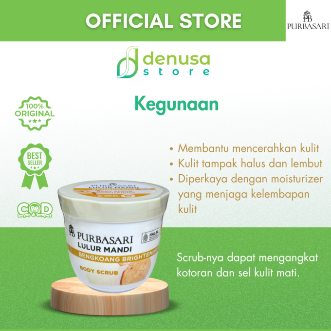 PURBASARI Lulur Mandi Bengkoang Brightening Body Scrub 200 gram