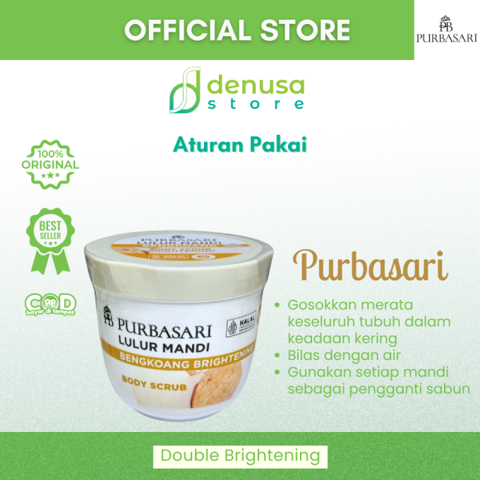 PURBASARI Lulur Mandi Bengkoang Brightening Body Scrub 200 gram