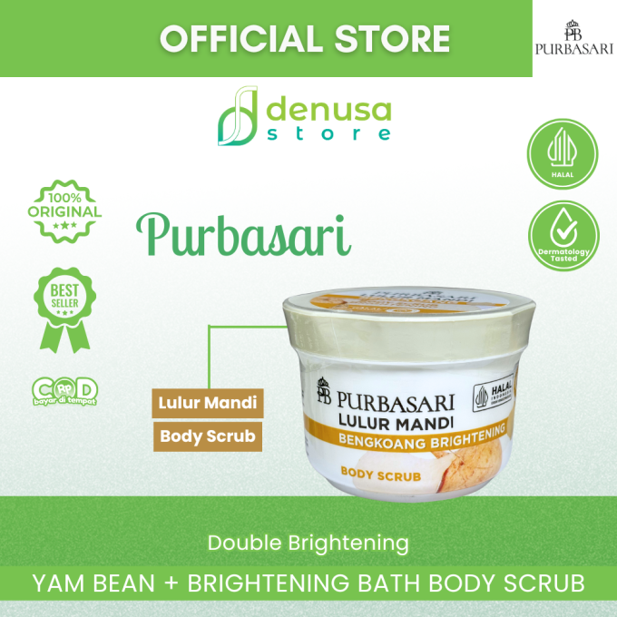 PURBASARI Lulur Mandi Bengkoang Brightening Body Scrub 100 gram
