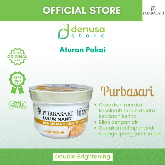 PURBASARI Lulur Mandi Bengkoang Brightening Body Scrub 100 gram