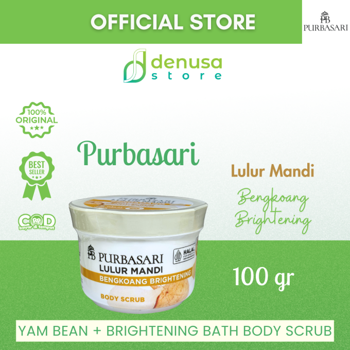 PURBASARI Lulur Mandi Bengkoang Brightening Body Scrub 100 gram
