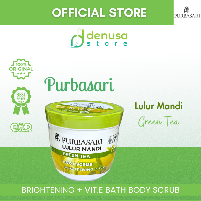 PURBASARI Lulur Mandi Green Tea Body Scrub 200 gram