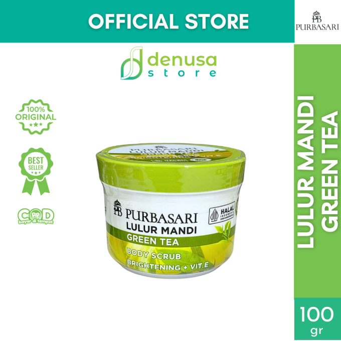 PURBASARI Lulur Mandi Green Tea Body Scrub 100 gram