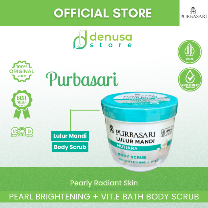 PURBASARI Lulur Mandi Mutiara Body Scrub 200 gram