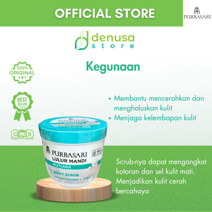 PURBASARI Lulur Mandi Mutiara Body Scrub 200 gram