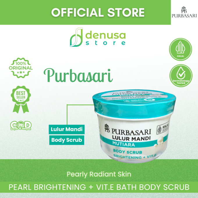 PURBASARI Lulur Mandi Mutiara Body Scrub 100 gram
