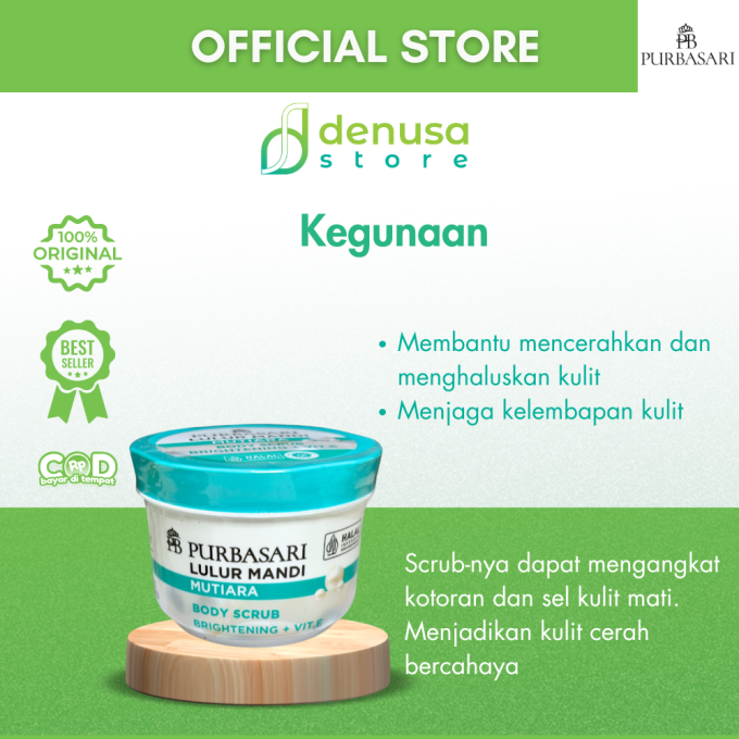 PURBASARI Lulur Mandi Mutiara Body Scrub 100 gram