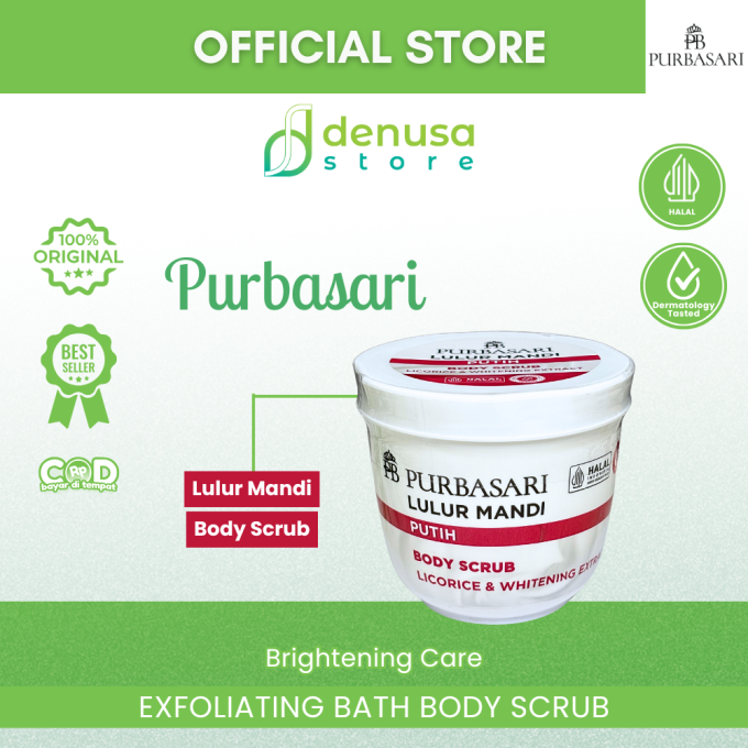 PURBASARI Lulur Mandi Putih Body Scrub 200 gram