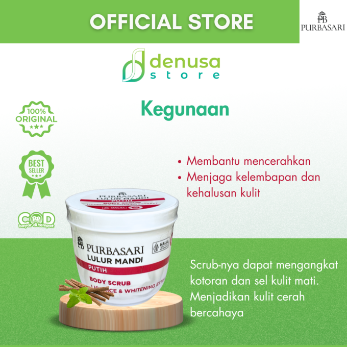 PURBASARI Lulur Mandi Putih Body Scrub 200 gram