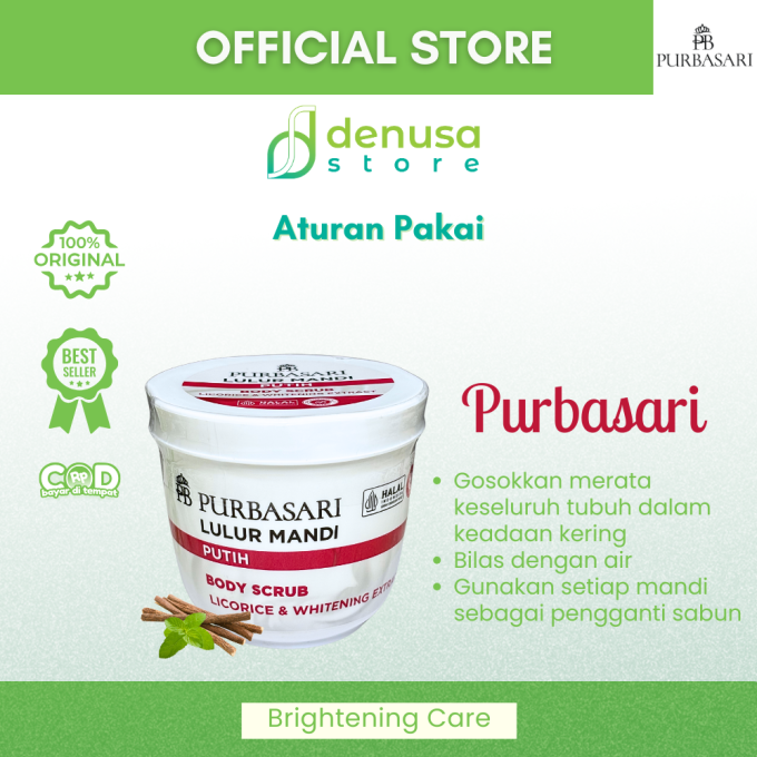 PURBASARI Lulur Mandi Putih Body Scrub 200 gram