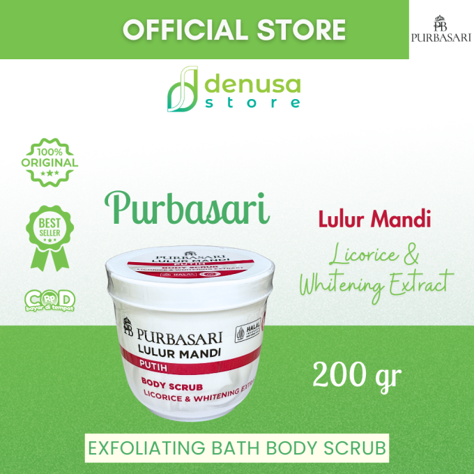 PURBASARI Lulur Mandi Putih Body Scrub 200 gram