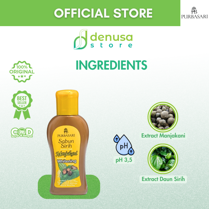 PURBASARI Sabun Sirih Feminine Wash Manjakani 60 ml