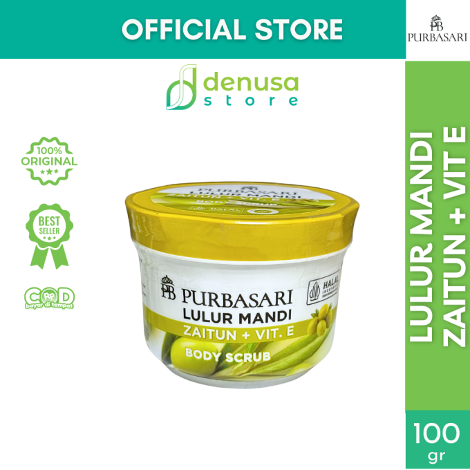 PURBASARI Lulur Mandi Zaitun + Vit E Body Scrub 100 gram