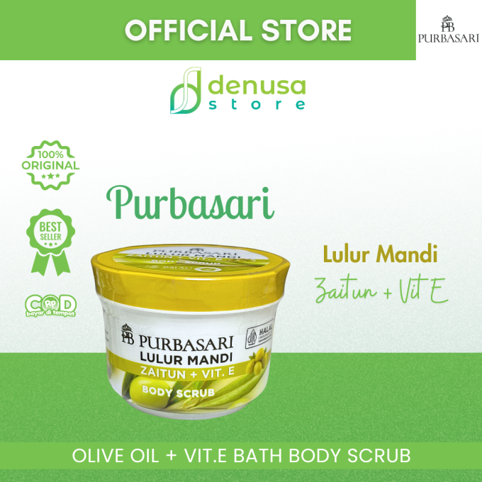 PURBASARI Lulur Mandi Zaitun + Vit E Body Scrub 100 gram