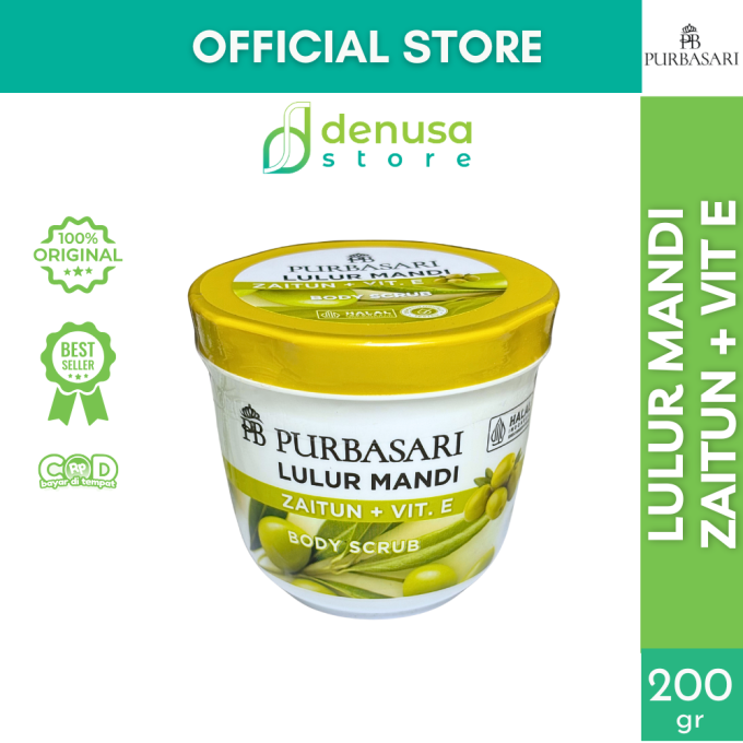 PURBASARI Lulur Mandi Zaitun + Vit E Body Scrub 200 gram