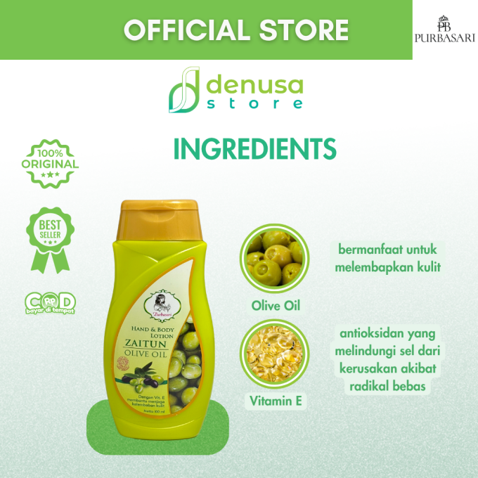 PURBASARI Hand n Body Lotion Zaitun Olive Oil 100 ml