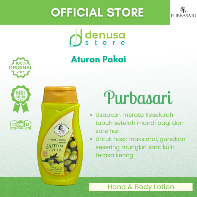 PURBASARI Hand n Body Lotion Zaitun Olive Oil 100 ml