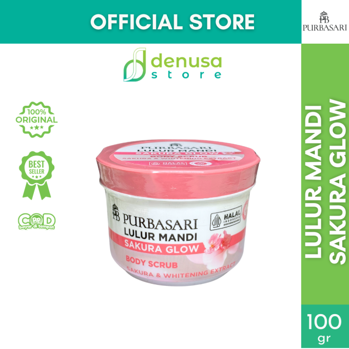 PURBASARI Lulur Mandi Sakura Glow Body Scrub 100 gram