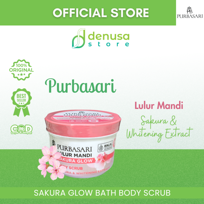 PURBASARI Lulur Mandi Sakura Glow Body Scrub 100 gram