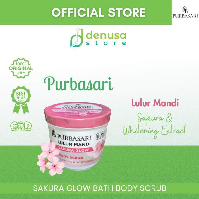 PURBASARI Lulur Mandi Sakura Glow Body Scrub 200 gram