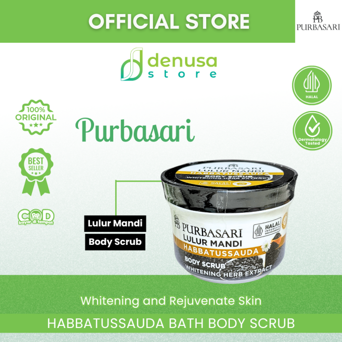 PURBASARI Lulur Mandi Habbatussauda Body Scrub 100 gram