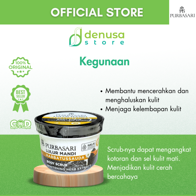 PURBASARI Lulur Mandi Habbatussauda Body Scrub 100 gram