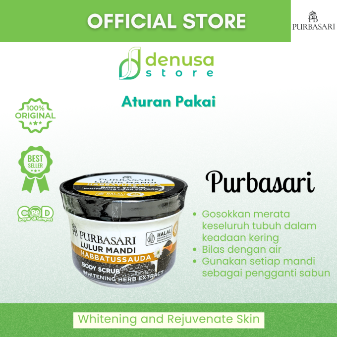 PURBASARI Lulur Mandi Habbatussauda Body Scrub 100 gram