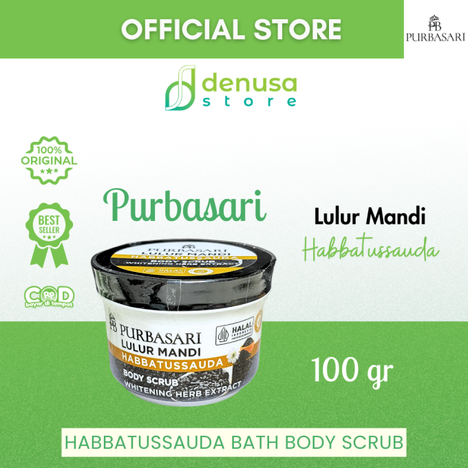 PURBASARI Lulur Mandi Habbatussauda Body Scrub 100 gram
