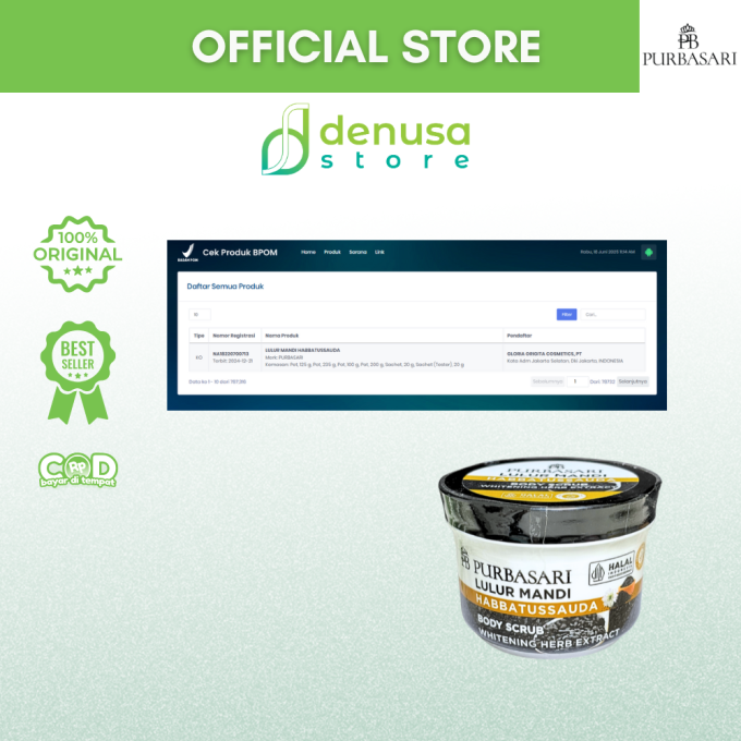 PURBASARI Lulur Mandi Habbatussauda Body Scrub 100 gram