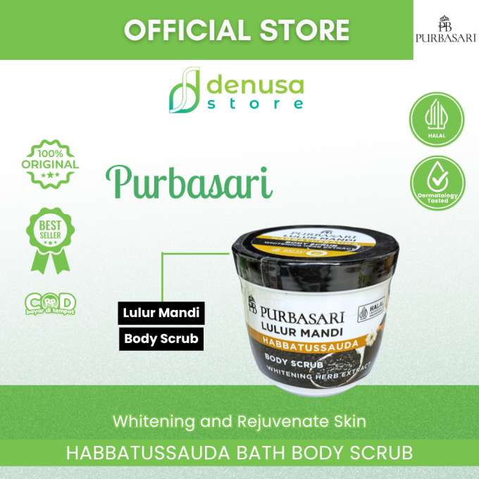 PURBASARI Lulur Mandi Habbatussauda Body Scrub 200 gram