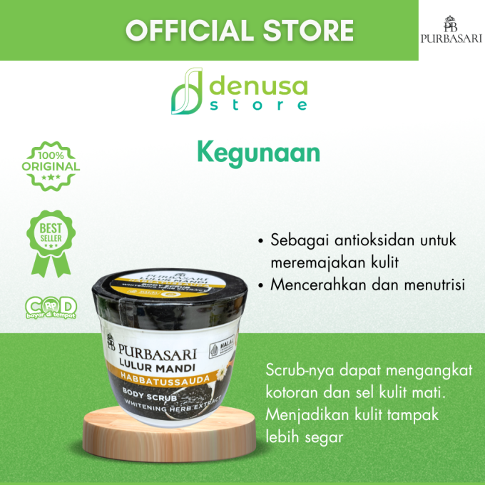PURBASARI Lulur Mandi Habbatussauda Body Scrub 200 gramPURBASARI Lulur Mandi Habbatussauda Body Scrub 200 gramPURBASARI Lulur Mandi Habbatussauda Body Scrub 200 gram