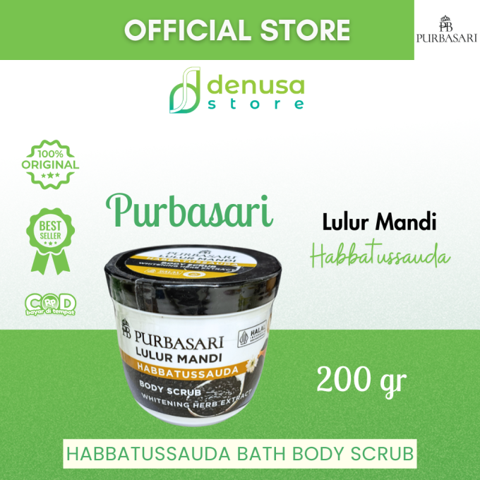 PURBASARI Lulur Mandi Habbatussauda Body Scrub 200 gram