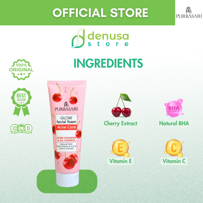 PURBASARI Glow Facial Foam Acne Care 100 g