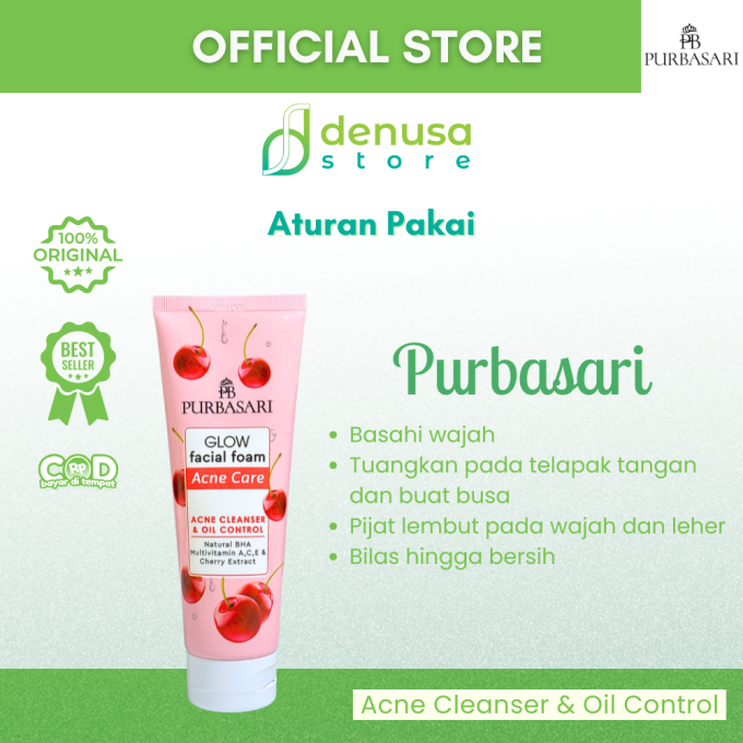 PURBASARI Glow Facial Foam Acne Care 100 g
