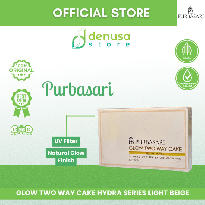 PURBASARI Glow Two Way Cake Hydra Series Light Beige 12 g