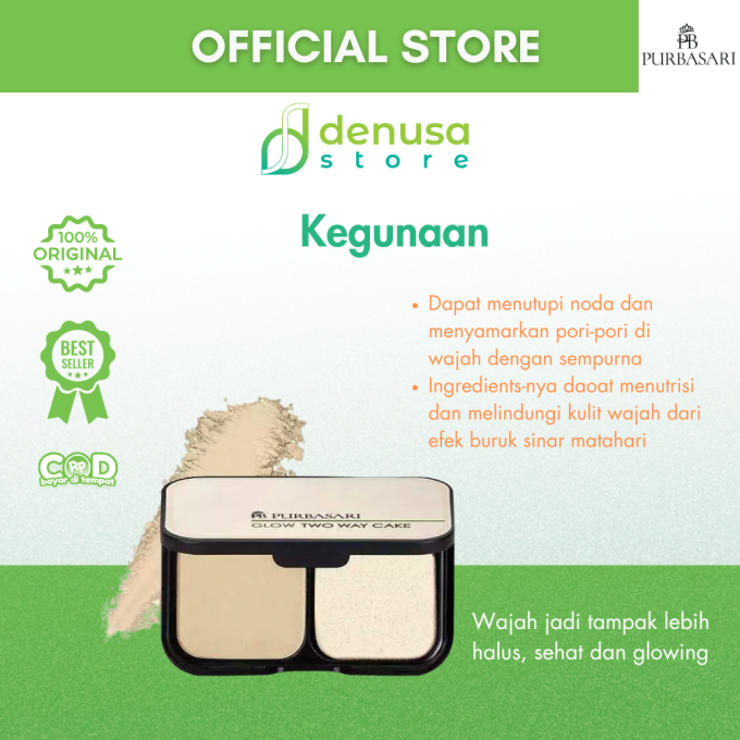 PURBASARI Glow Two Way Cake Hydra Series Light Beige 12 g