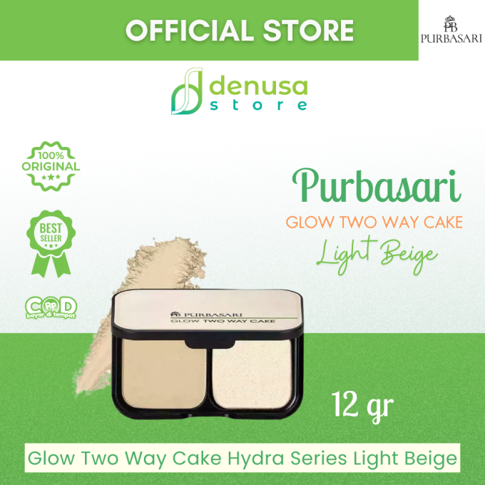 PURBASARI Glow Two Way Cake Hydra Series Light Beige 12 g