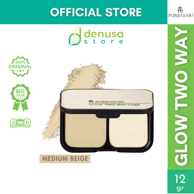PURBASARI Glow Two Way Cake Hydra Series Medium Beige 12 g