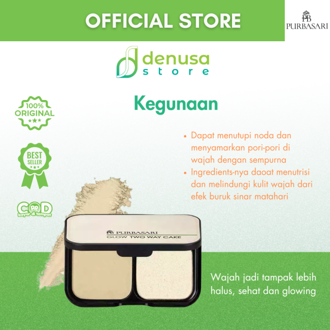 PURBASARI Glow Two Way Cake Hydra Series Medium Beige 12 g