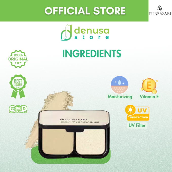 PURBASARI Glow Two Way Cake Hydra Series Medium Beige 12 g