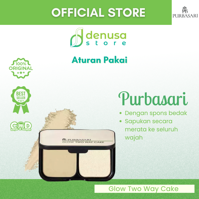 PURBASARI Glow Two Way Cake Hydra Series Medium Beige 12 g