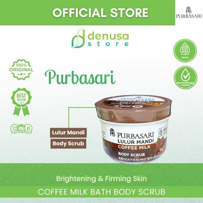 PURBASARI Lulur Mandi Coffee Milk Body Scrub 100 gram