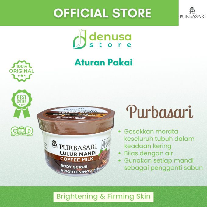 PURBASARI Lulur Mandi Coffee Milk Body Scrub 100 gram