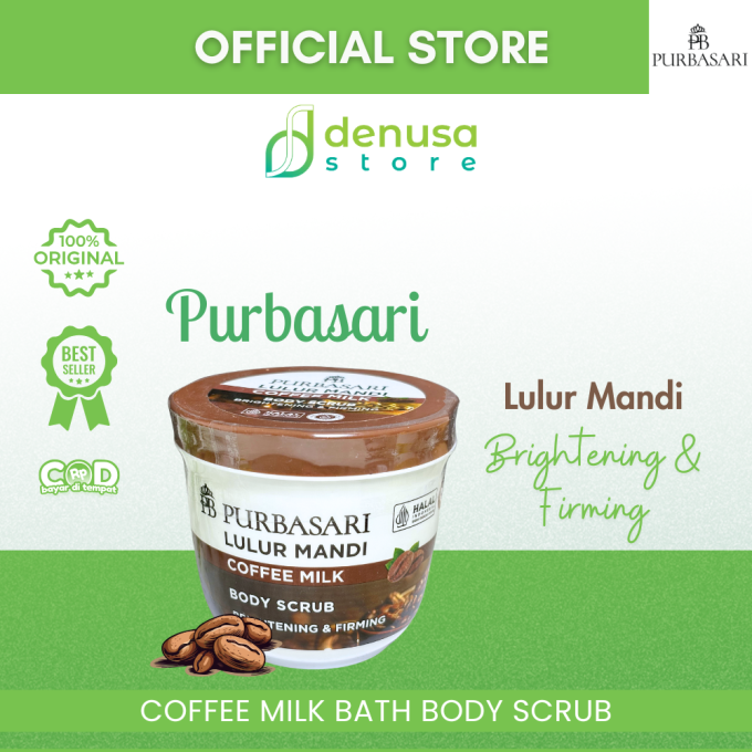 PURBASARI Lulur Mandi Coffee Milk Body Scrub 200 gram