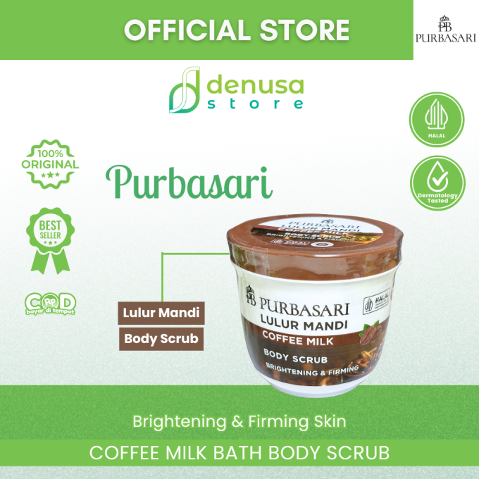 PURBASARI Lulur Mandi Coffee Milk Body Scrub 200 gram